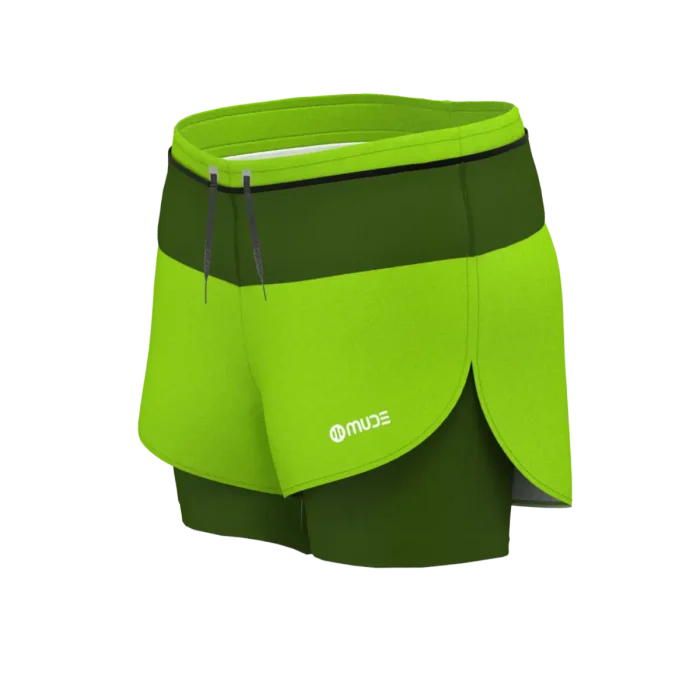 Quần short nữ chạy bộ 360 Green