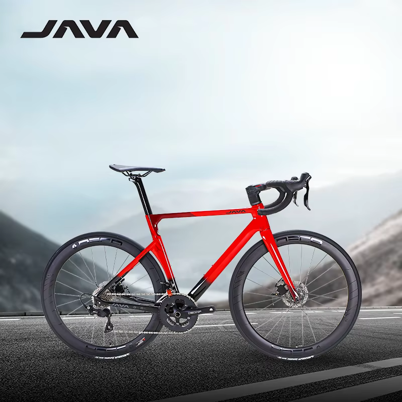 JAVA SUPREMA 24 Speed Carbon Fiber Road Bike WIth Shimano 7120 50mm Carbon Wheels and Integrated Handlebar 700c 8.7KG