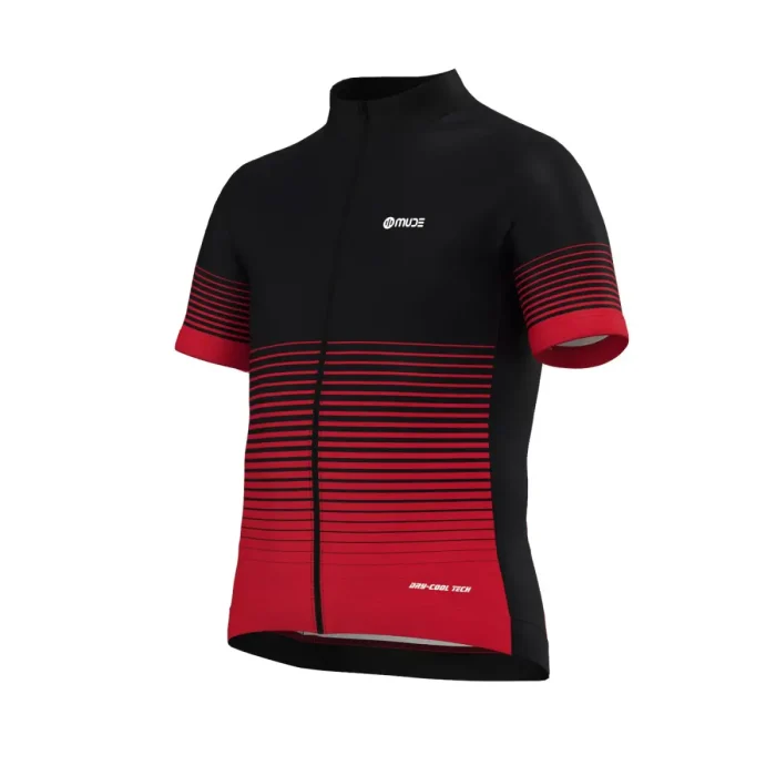 Áo đạp xe trẻ em Fade Red Black