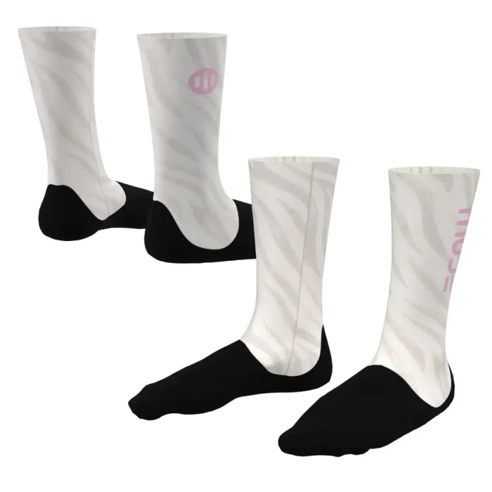 Vớ Đạp Xe AERO Quarter Crew Tiger Pink